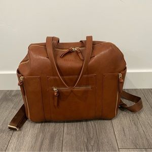 Maedn Carryall Convertible Tote Diaper Bag in Saddle